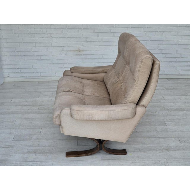 Scandinavian 2 Seater Sofa in Leather, 1970s For Sale - Image 15 of 18