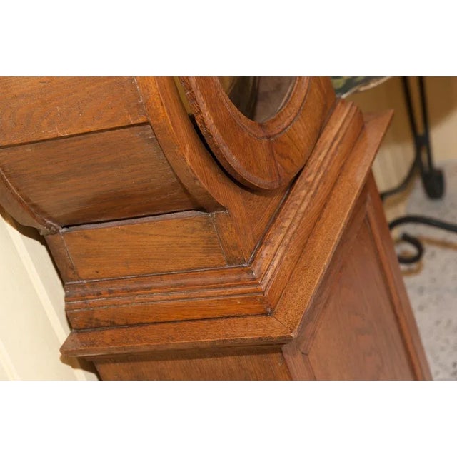 French Antique Oak Long Case Clock For Sale In West Palm - Image 6 of 8