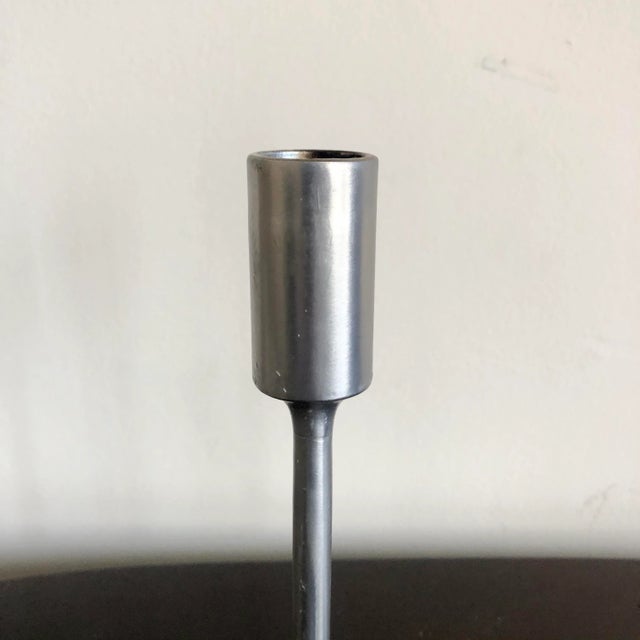 Late 20th Century Late 20th Century Modern Stainless Steel Candelabra For Sale - Image 5 of 6