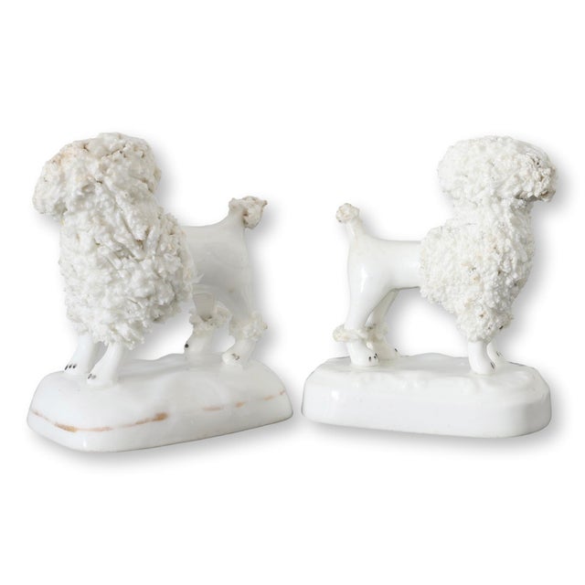 19thC Staffordshire Porcelain Lambs w/Baskets For Sale - Image 4 of 4