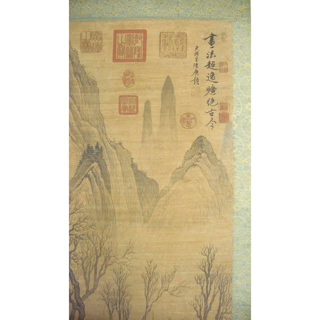 Early 20th Century Early 20th Century Chinese Landscape Scroll For Sale - Image 5 of 10