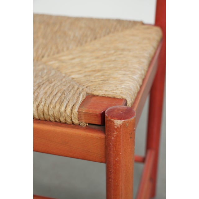 Vintage Wooden Chair with Woven Cane Seat, 1970s For Sale - Image 9 of 12