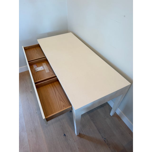 2020s Made Goods Conrad Desk (Pristine Faux Raffia) For Sale - Image 5 of 16