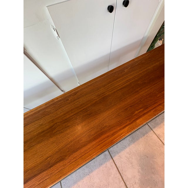 Vintage Mid Century Modern Drexel Declaration Solid Walnut Bench / Coffee Table by Kipp Stewart For Sale - Image 15 of 16