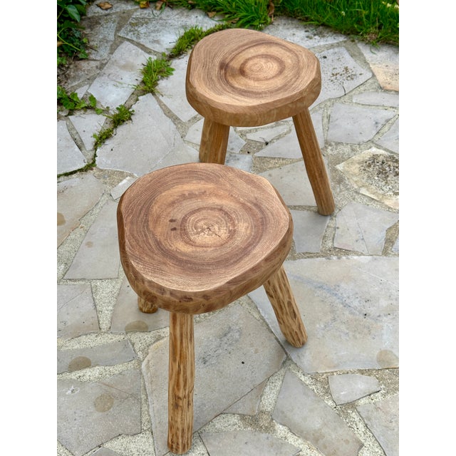 Vintage Brutalist Stools, 1950s, Set of 2 For Sale - Image 17 of 18