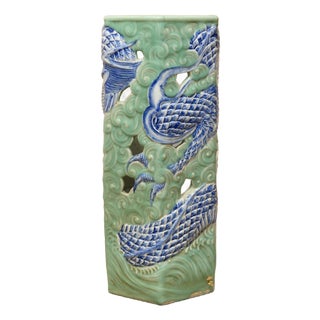 Vintage Mid Century Ceramic Umbrella Holder For Sale