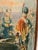19th Century Napoleon III Style Three-Panel Painted Canvas Fireplace Screen For Sale - Image 11 of 15