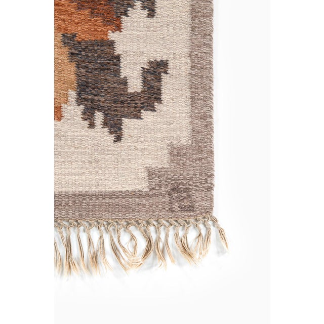 This rug was produced in Sweden in the 1950s.