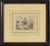 Refined set comprising four small drawings on paper, executed in pencil and watercolor and dating from the 19th century,...