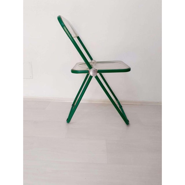 Green Plia Folding Chairs by Giancarlo Piretti Anonima Castelli, Set of 4 For Sale - Image 14 of 18