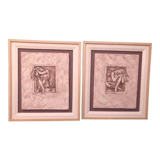 Mid Century Harris G. Strong Ceramic Wall Art - a Pair For Sale