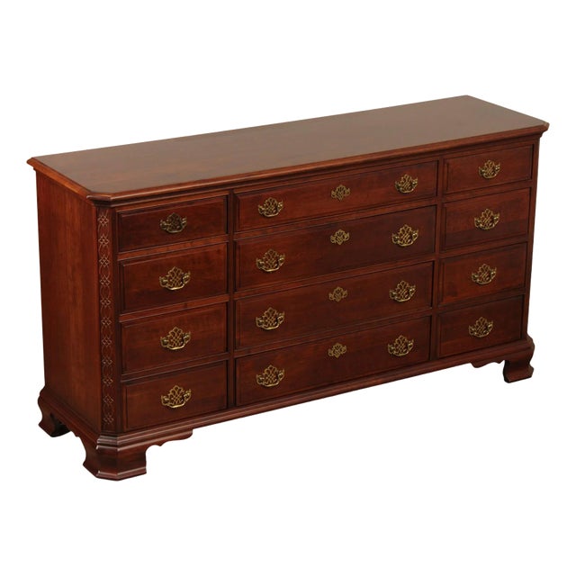 Pennsylvania House Chippendale Style Cherry Triple Chest For Sale
