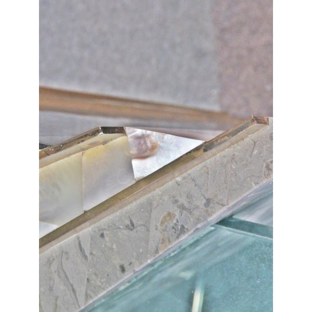 Mid 20th Century Glass Top Console Table in the Style of Maitland-Smith For Sale - Image 5 of 8