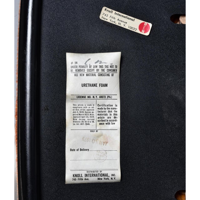 Metal Pair of 1979 Charles Pollock for Knoll Burnt Orange Executive Chairs For Sale - Image 7 of 16