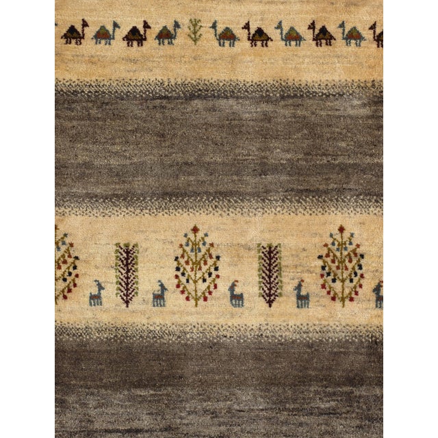 Tribal Vintage Hand-Knotted Persian Gabbeh Rug 8'5" X 11'4" For Sale - Image 3 of 6