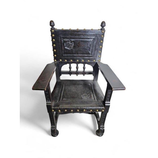 Set of Large 19th Century Castilian Armchairs, 1860 For Sale - Image 14 of 16