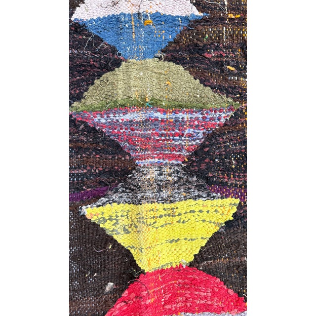 1980s 1980s Moroccan Colorful Vintage Kilim Rug - 3'7" X 6'4" Ft For Sale - Image 5 of 8