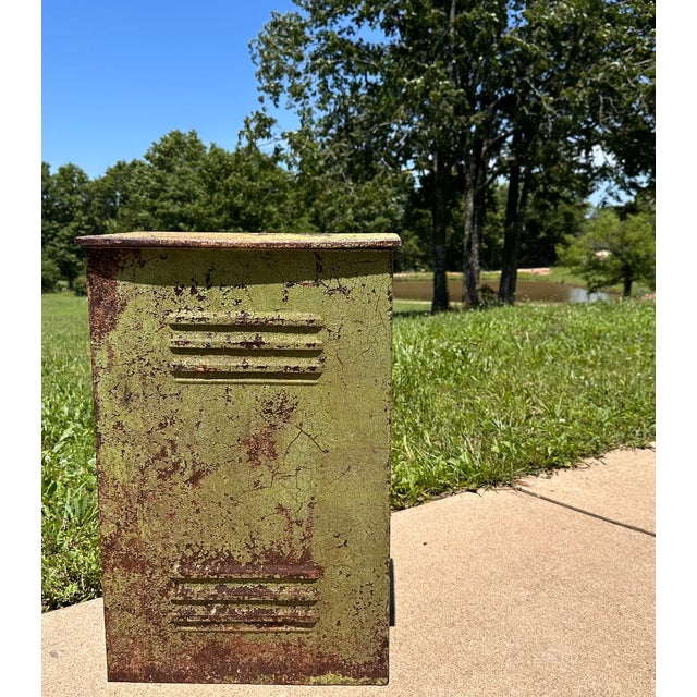 Vintage Industrial Metal Hamper C. 1940s For Sale - Image 18 of 18