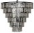 Glass paillettes drip ostentatiously down the outside of this stunning, sparkling chandelier. Bulb Quantity: 8 Socket: E12...