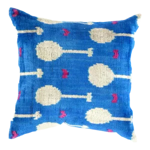 Boho Chic Silk Velvet Ikat Pillow