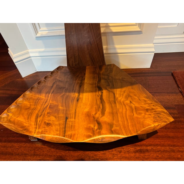 Custom Jesse Fisher Walnut Pool Cue Rack - Fine Woodworks Floor Standing Rack For Sale - Image 9 of 12