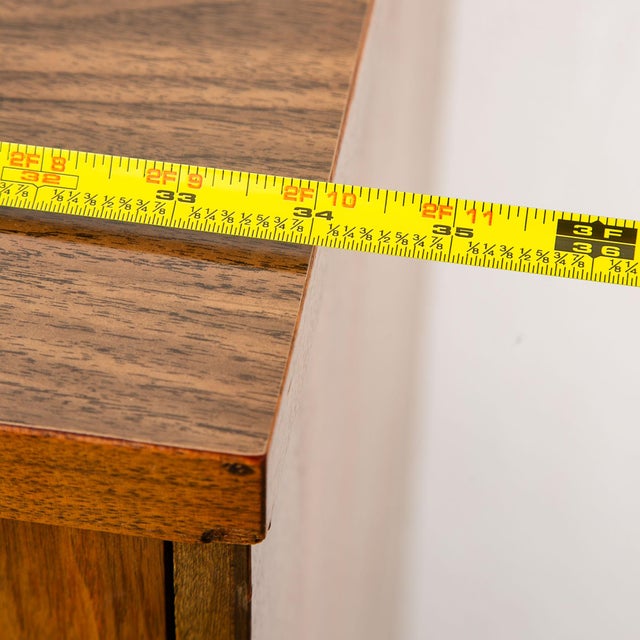 1960s Mid Century Modern Dresser Highboy Dresser Chest Drawers 4 Drawers Walnut MCM For Sale - Image 12 of 12