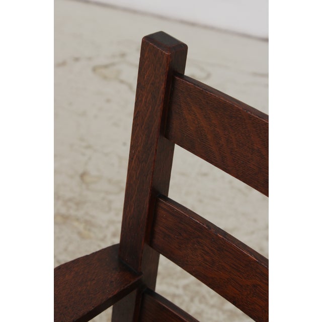 Gustav Stickley Antique Mission Oak Youth Diminutive Rocking Chair For Sale - Image 10 of 15