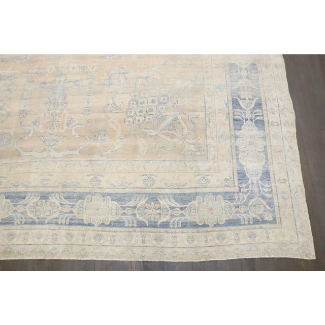 Early 20th Century Beautiful Persian Yazd Room Rug - 8'9" x 11'8" For Sale - Image 9 of 10