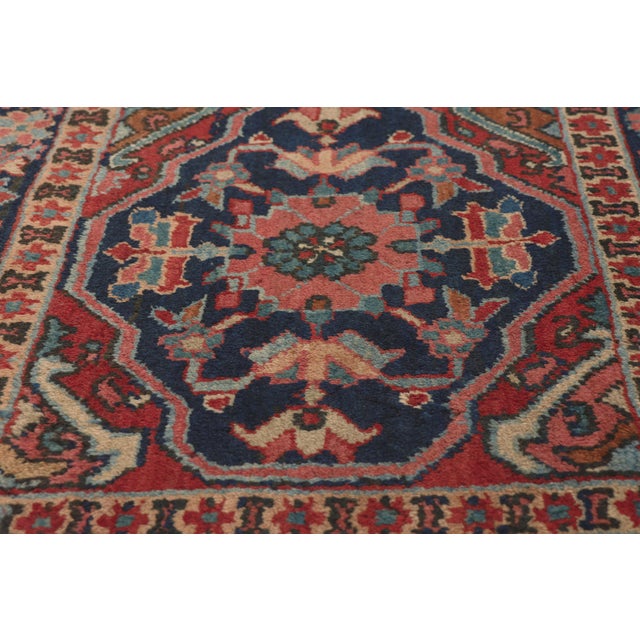 Early 20th Century Antique Persian Heriz Rug, 02'07 X 06'03 For Sale - Image 5 of 10
