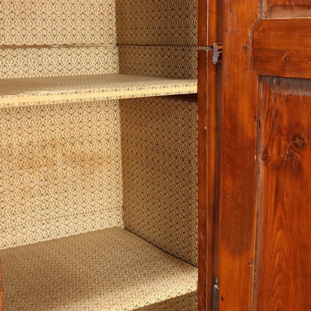 Wood 19th Century 2-Body Larch Wardrobe, Italy For Sale - Image 7 of 10