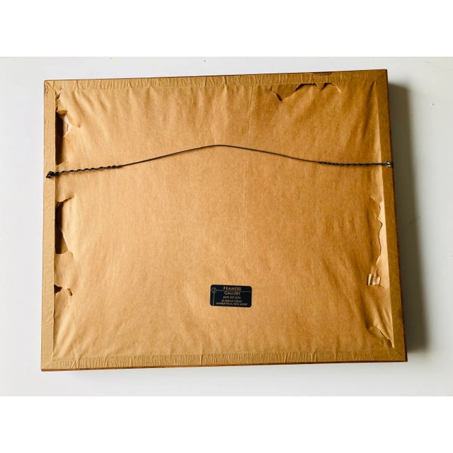 Vintage Farm House Style Handmade Costume Framed Needlepoint Wall Art For Sale - Image 4 of 6