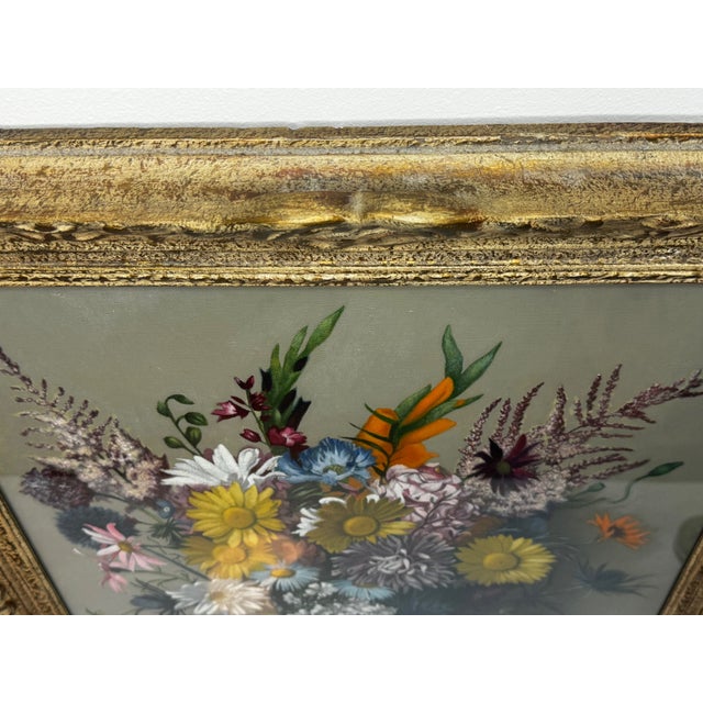 1970s Scottish Oil Painting Wild Flowers Heather Thistles Daisies by Danny Ferguson Rsw Rgi, Framed For Sale - Image 9 of 12