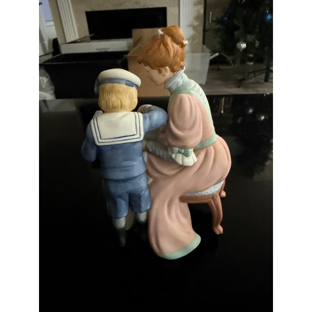 Art Deco Lenox the Present Mother and Child Sculpture Figurine Collection 1989 For Sale - Image 3 of 9