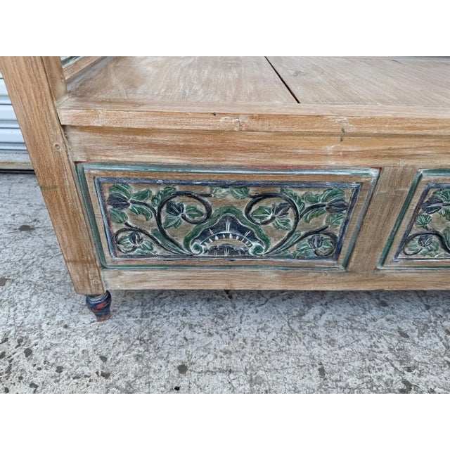 Vintage Hand Painted Dowery Chest/Bench For Sale In Houston - Image 6 of 6