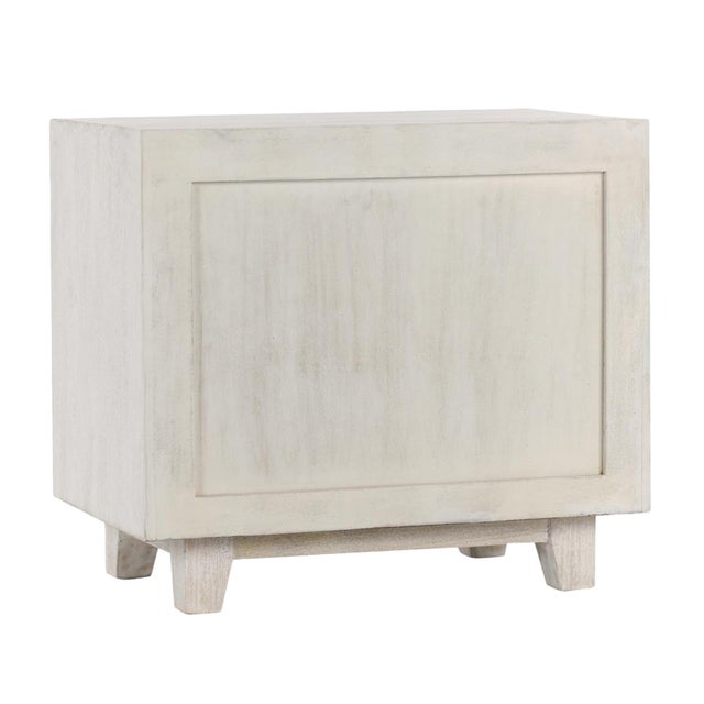 2020s White Bevel Wood Nightstand For Sale - Image 5 of 9