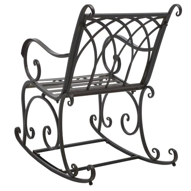 Medrano Rocking Chair - Black Rust For Sale - Image 9 of 10