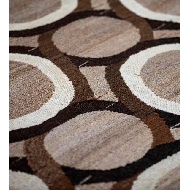 Contemporary Wool Flatweave Rug Handwoven in Turkey For Sale - Image 3 of 7