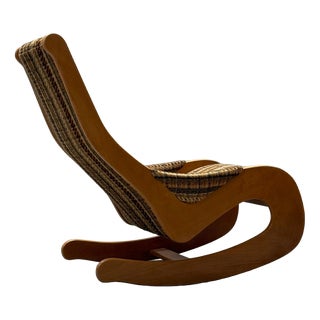 Vintage Rocking Chair in Beech Wood and Bouclé from Casala, Germany, 1960s For Sale