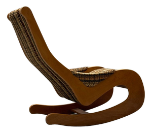 Vintage Rocking Chair in Beech Wood and Bouclé from Casala, Germany, 1960s