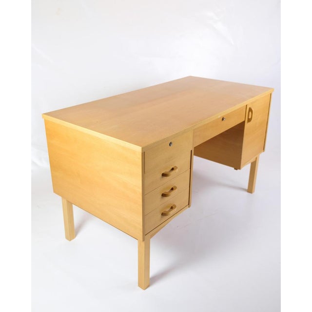 Wood Danish Desk Made in Beechwood, 1960s For Sale - Image 7 of 10