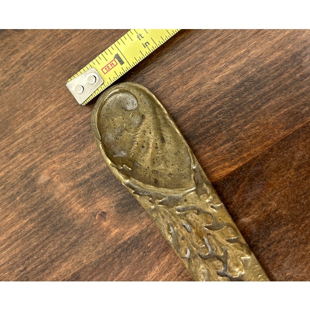 1920s Signed Henri Rischmann Art Nouveau Handmade Bronze Letter Opener For Sale - Image 9 of 15