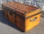 American Antique Pine, Iron and Brass Map or Utility Trunk Chest For Sale - Image 3 of 9