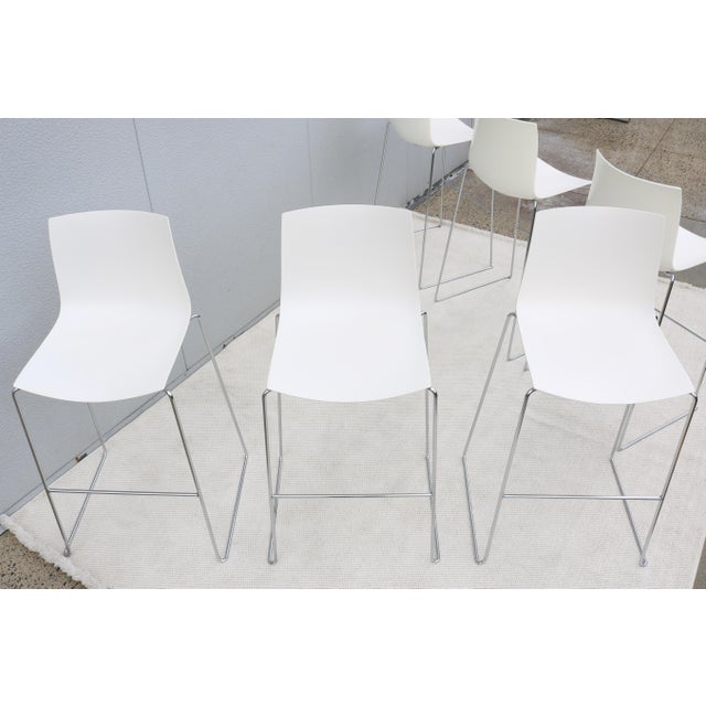 Lievore Altherr Molina for Arper Stackable Catifa Bar Stools, Set of Six, Italy For Sale - Image 14 of 18