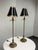 Traditional Vintage Lampcrafters Tall Brass Table Lamps With Black Shades, Pair For Sale - Image 3 of 12