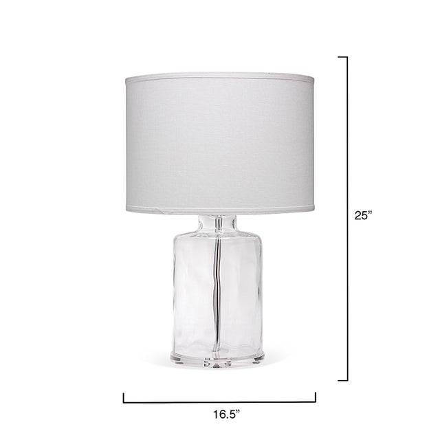 This perfectly simple lamp is crafted from hammered clear metal mimicking the simple hills of California's Napa Valley....