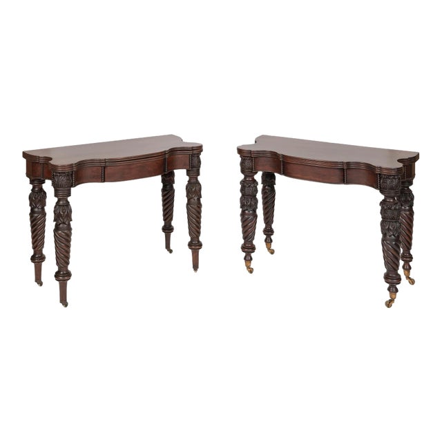 Near-Pair Set of American Federal Card Tables For Sale