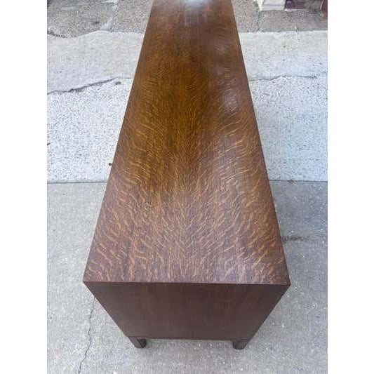 Brown Henredon Oak Cabinet, Mid-Century Design, Brass Knobs, 1963 For Sale - Image 8 of 15