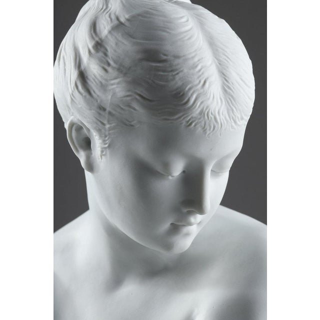 Auguste Joseph Peiffer, Sculpture of Bather with Swallows, 1880, Porcelain For Sale - Image 13 of 18