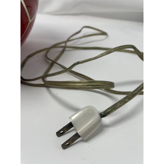 1970s Karl Springer Geodesic Ball Lamp — Burnt Red - Lilley House Estate For Sale - Image 10 of 16