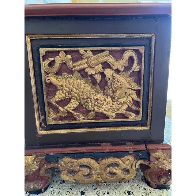 Antique Chinese Gilded Jewelry Box For Sale - Image 4 of 17